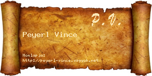 Peyerl Vince névjegykártya